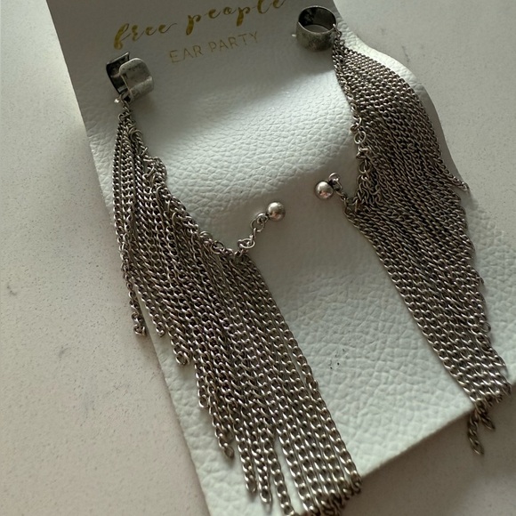 Free People Breakfast Club Ear Party Cuff - Silver Tone - NWT - Picture 4 of 7